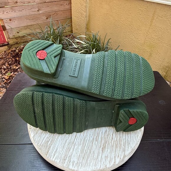 HUNTER ORIGINAL CHELSEA ANKLE BOOTS 10 WOMEN'S OUTDOOR RAINBOOT GREEN NEW PREPPY - Picture 11 of 13